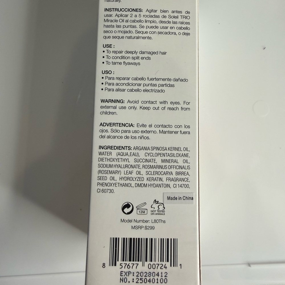 New SOLEIL Trio Miracle Oil Hair Treatment – Pink & Yellow Nourishing Serum - Picture 6 of 8